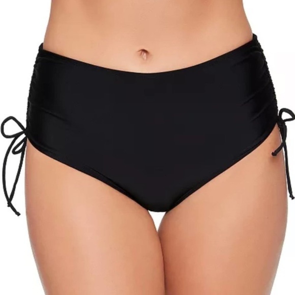 Salt‎ + Cove Womens Black High Waisted Side Tie Bikini Bottoms Size Large NWT